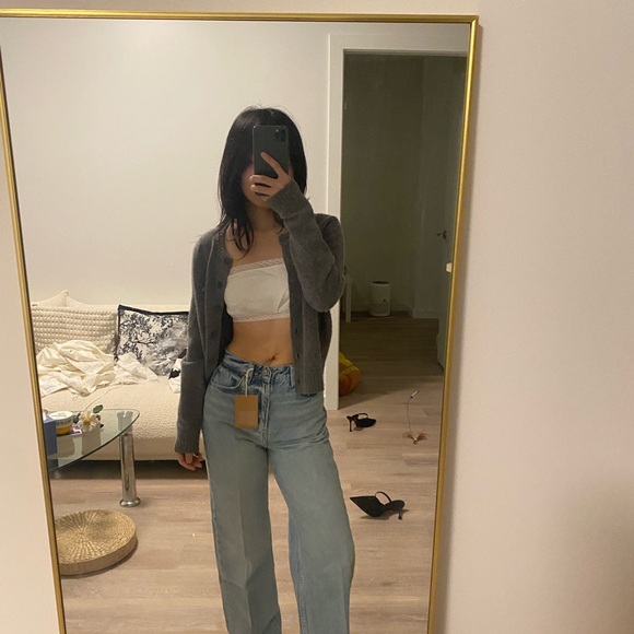 Reformation Wilder High Rise Wide Leg Cropped Jeans - Picture 2 of 2